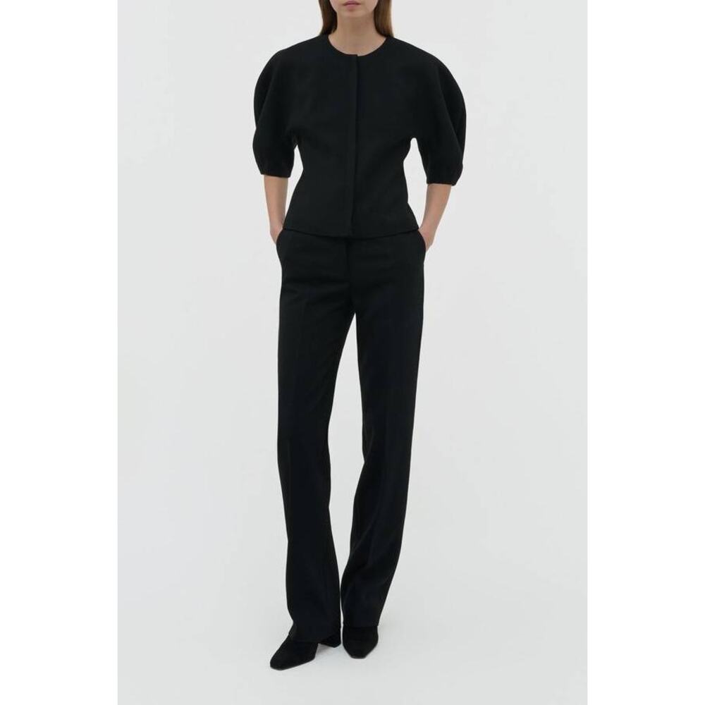 Gabriela Hearst Cecilia Straight Leg Pant in Black IT 42 US 6